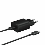 Punjac Super Fast 25W/3A za Samsung PD + kabl type-C na Type C/ crna