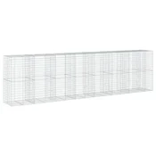 Vidaxl Gabionska košara s pokrovom 750x100x200 cm pocinkano železo