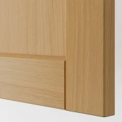 METOD Vis.elem. za frižider s 2 vrata, bela/Forsbacka hrastovina, 60x60x220 cm