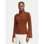 Elisabetta Franchi Golf MK-03S-66E2-V420 Rjava Slim Fit