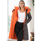Z9738 DEWBERRY WOMENS COAT-ANTHRACITE