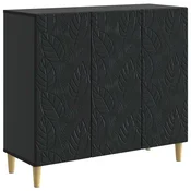 Vidaxl Strani šal Črna 89 x 34,5 x 80 cm Inženirski les