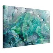 Slika - Turquoise Leaves (1 Part) Wide 60x40