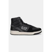 EA7 unisex. 7X000278_AF18316 Usnjene superge Baseline High black (46 2/3), Črna, Ravna stran, Čipke, Priložnostno