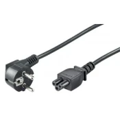 MicroConnect Napajalni kabel Schuko C5, 3m črn