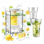 shumee Kozarec s pipo 8L, limonada za poročni žar, voda, sok, vložek, stojalo, razpršilnik
