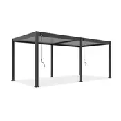 Bioklimatska pergola Antares — Samostoječa/3 x 6/Antracit - Svetlo siva/Ročni