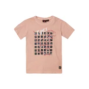 KOROSHI Majica oranžna/rdeča/črna/bela