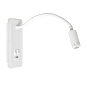 LED fleksibilna zidna lampica sa USB BASE LED/8W+LED/2W/230V bela
