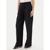 Tommy Hilfiger Hlače iz tkanine WW0WW45460 Črna Relaxed Fit