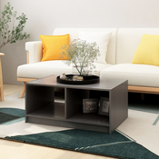 vidaXL Klubska mizica siva 75x50x33,5 cm trdna borovina