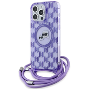 Karl Lagerfeld KLHMP15XHCKCKLCU iPhone 15 Pro Max 6.7 purple hardcase IML Crossbody Monogram Karl  Choupette Head MagSafe (KLHMP15XHCKCKLCU)