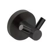 X-ROUND BLACK dvojni kavelj, črna mat barva - Črna - 55x55x50 mm - Sapho - X-ROUND - 24 - Iz nerjavečega jekla - Dvojni kavelj - Krožni - 55 - 55 - 50 - According to recommendation - 14