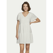 Vila Poletna obleka Libre 14095564 Écru Regular Fit