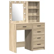 Toaletni stol 2 pcs Smeda 50 x 41 x 135 cm Konstruirano drvo