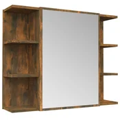 Vidaxl Kopalniška omarica z ogledalom 80x20,5x64 cm