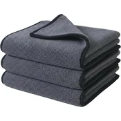 Avtomobilske krpe iz mikrovlaken 1100 GSM, 3 kosi, 40x40 cm, ultra vpojne, debele, mehke, za nego avtomobila in domače čiščenje, strojno pranje, vzdržljive