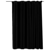 Greatstore Zatemnitvene zavese z obešali videz platna črne 290x245 cm