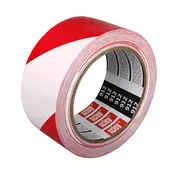 KAEM Opozorilni trak Scley 100 m x 8 cm bel in rdeč, nelepljiv