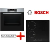 super set pečica BOSCH HBA171BS3 + plošča IKP62-0 SNEIDER
