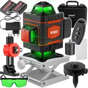 DEXXER aku. 16 linijski zeleni gradbeni laserski nivelir 2x 2400mah LL37P LL37P