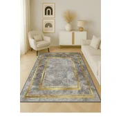 Conceptum Hypnose Tepih HM-CRP25-37, Pravougaoni, 160 x 230 cm, Sivo-zlatne boje