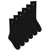 Polo Ralph Lauren CAS CREW 6PK-CREW SOCK-6 PACK Črna