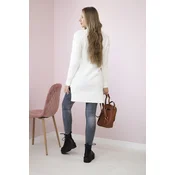 Sweater with stand-up collar ecru