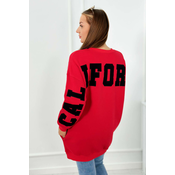 Insulated sweatshirt with red California inscription