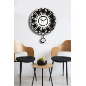 Wallity Zidni sat Vlnt114Gu, 39x50 cm, Srebrno-crni
