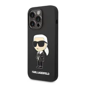 KARL LAGERFELD Maska za telefon Hc Silicone NFT Ikonik za iPhone 15 Pro crna