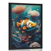 Plakat nadrealistična klovnska ribica - 20x30 no frame