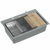 granitni umivalnik MARC 110 WORKSTATION Grey Metallic