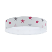 LED Zatemnitvena svetilka GALAXY KIDS LED/24W/230V zvezde bela/roza/siva + Daljinski upravljalnik