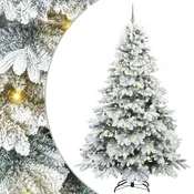 Vidaxl Umetno zložljivo božično drevo 240 cm 300 LED Toplo bela