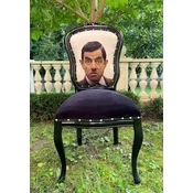 Casa Padrino Luxury Baroque Dining Room Chair Cartoon Design/Black - Baroque Dining Room Furniture