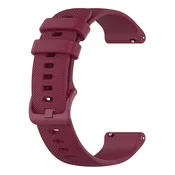Univerzalen silikonski pas Techsuit W006 18mm za pametne ure - temno rdeč