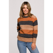BeWear Klasičen ženski pulover Vinete BK071 rjava S/M