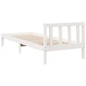 shumee vidaXL Raztegljiva postelja brez vzmetnice, 80x220 cm, masivni borov les
