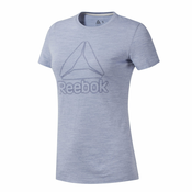 Reebok Majice obutev za trening siva M TE Marble Logo Tee