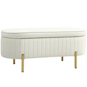 Homestar Shranjevalna klop 108x44x435 cm kremno bela