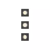 Philips - Komplet od 3 ugradnih stropnih svjetiljki PERIDOT 1xGU10/7W/230V crne