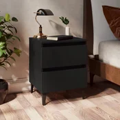 Nocni ormarici 2 kom crni 40 x 35 x 50 cm od konstruiranog drva