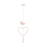 Heart B Pendant Lamp 1X20W E27 Iq Kids Pink