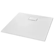 Vidaxl Kad za tuš SMC bela 80x80 cm