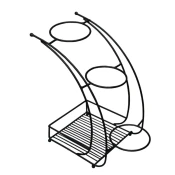 Aberto Design SEH 4567 Stalak za saksije, Crni