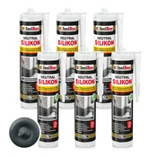 IsolBau Nevtralni silikon antracit Nevtralni silikon 6 x 300 ml
