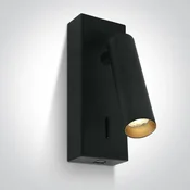 ZIDNA SVJETILJKA LED 3W/3000K/150lm/USB/CRNA