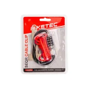 shumee Kabelska ključavnica Biketec seqr ZA čelado ALI oblačila, velikost: kabel 4 mm, 1,2 m, 4-mestna kodna ključavnica (možnost ponastavitve kombinacije)