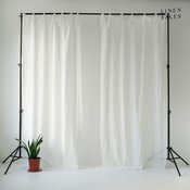 Bela prosojna zavesa 130x200 cm Daytime – Linen Tales